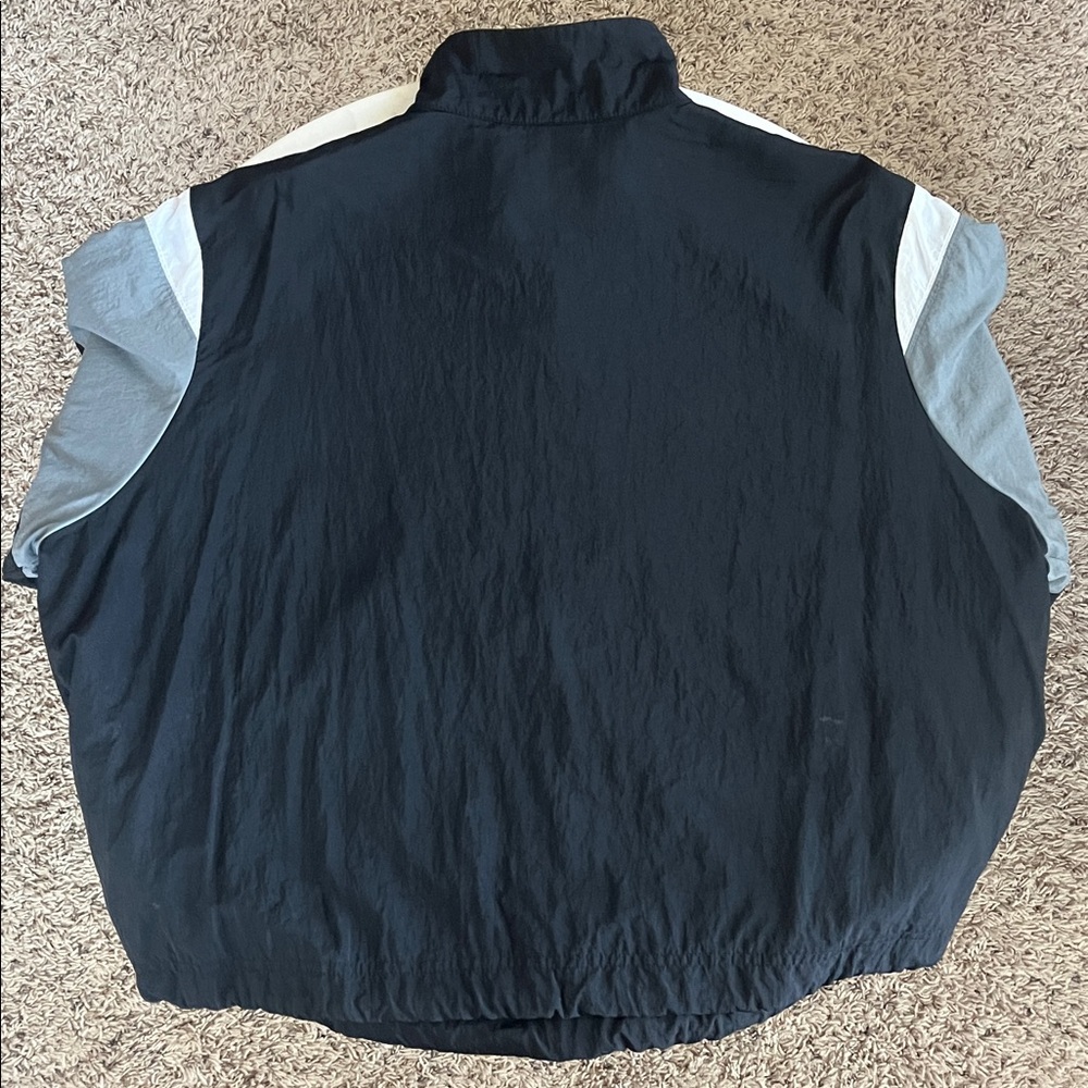 Nike Half-Zip Pullover Jacket Medium Black White Gray Windbreaker Synch Waist - Picture 12 of 16